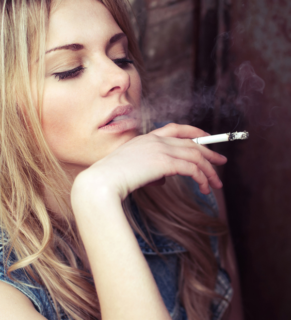 Mandy smoking