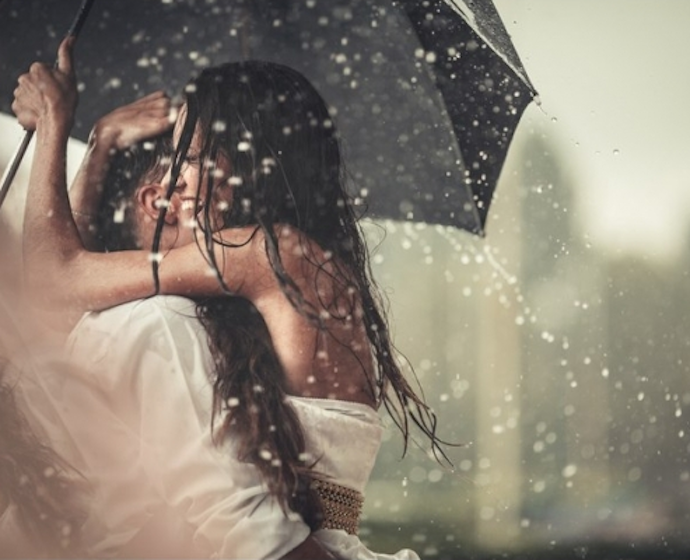 Couple In The Rain