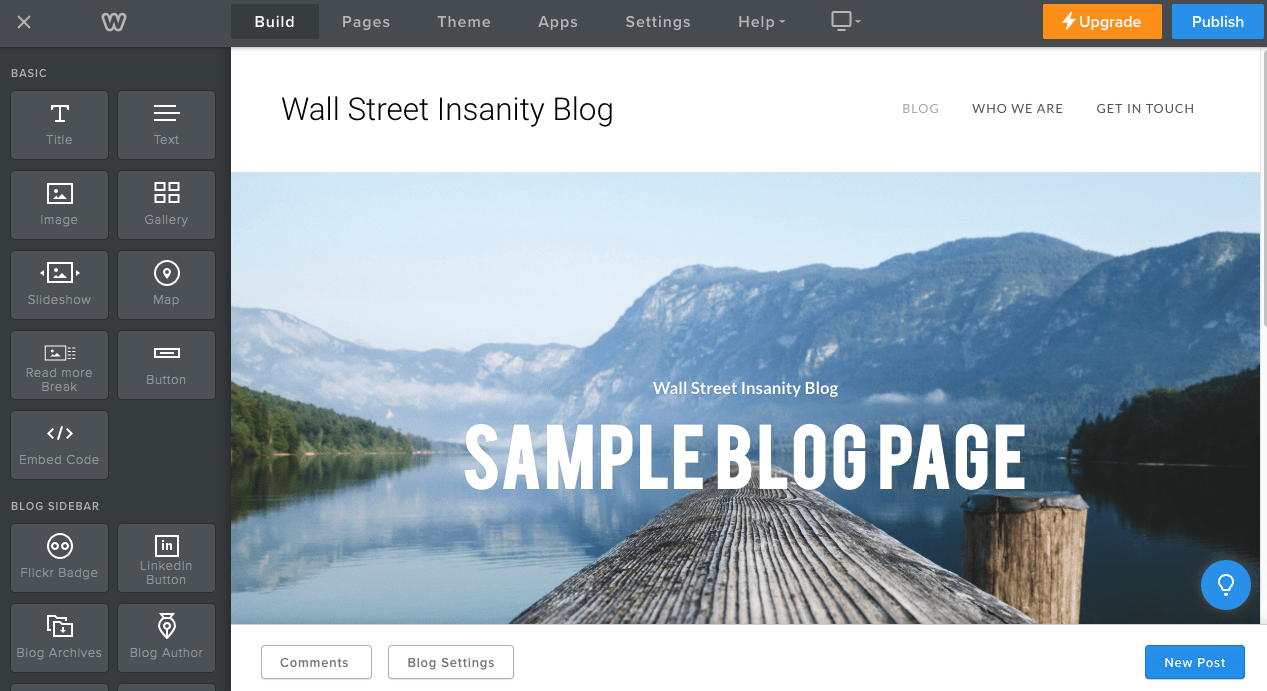 Weebly sample blog