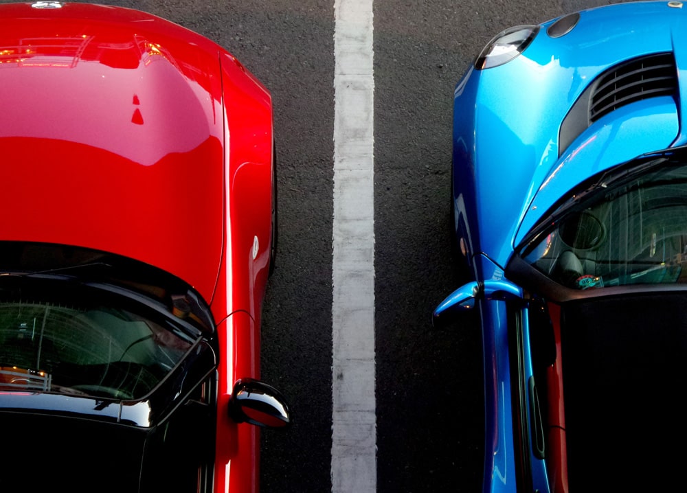 parked cars side by side