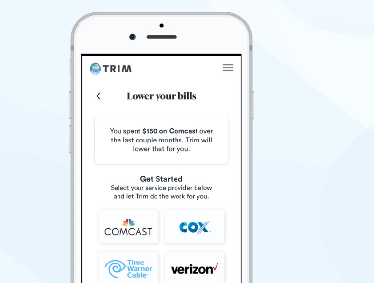 Trim app lower your bills